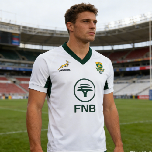 Mens Fashion Rugby Shirts - Zuid-Afrika Springboks Green Gold Rugby Jersey