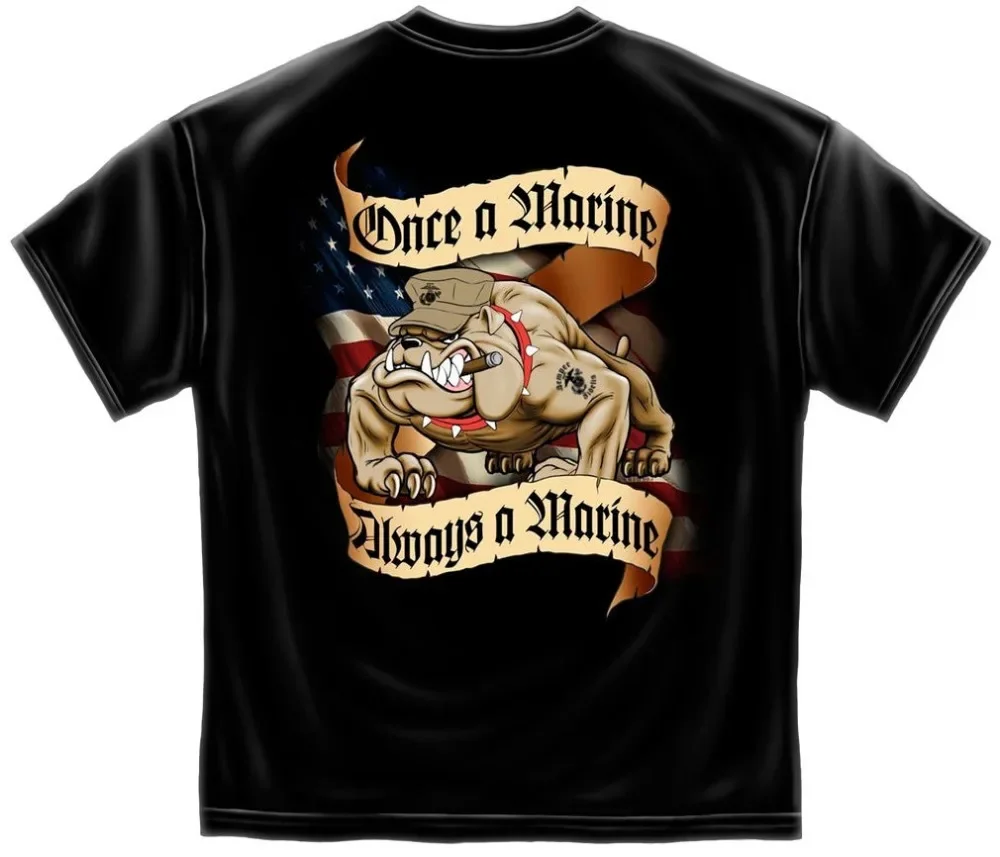 Military Shirt Men - Marine Corps T-shirt Militaire Usmc Bulldog
