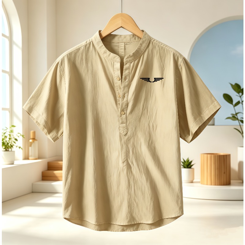Linen Shirt Summer - Herenshirt van katoen en linnen met
