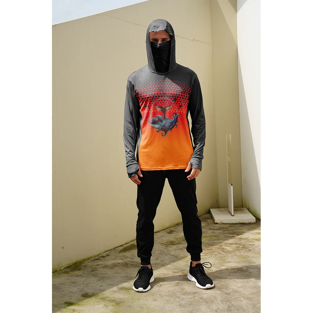 Mens Fashion Summer - Visserijshirts Heren Zonbescherming Hoodie Masker Alles-in-één