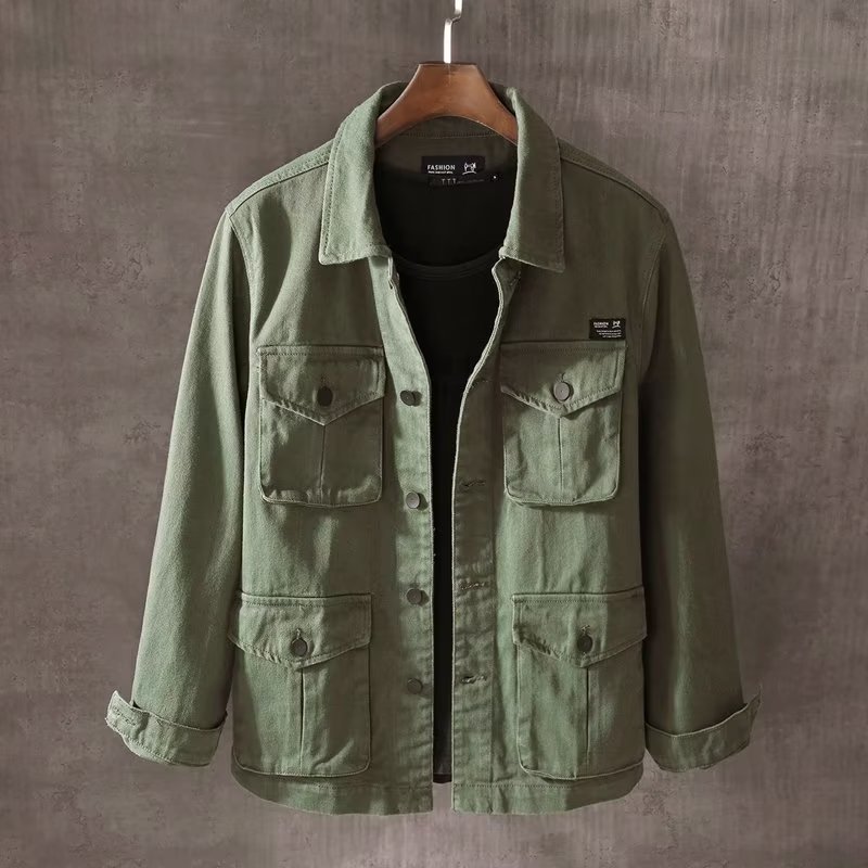 Mens Fashion Denim Jacket - Lente en herfst nieuwe herenmode casual