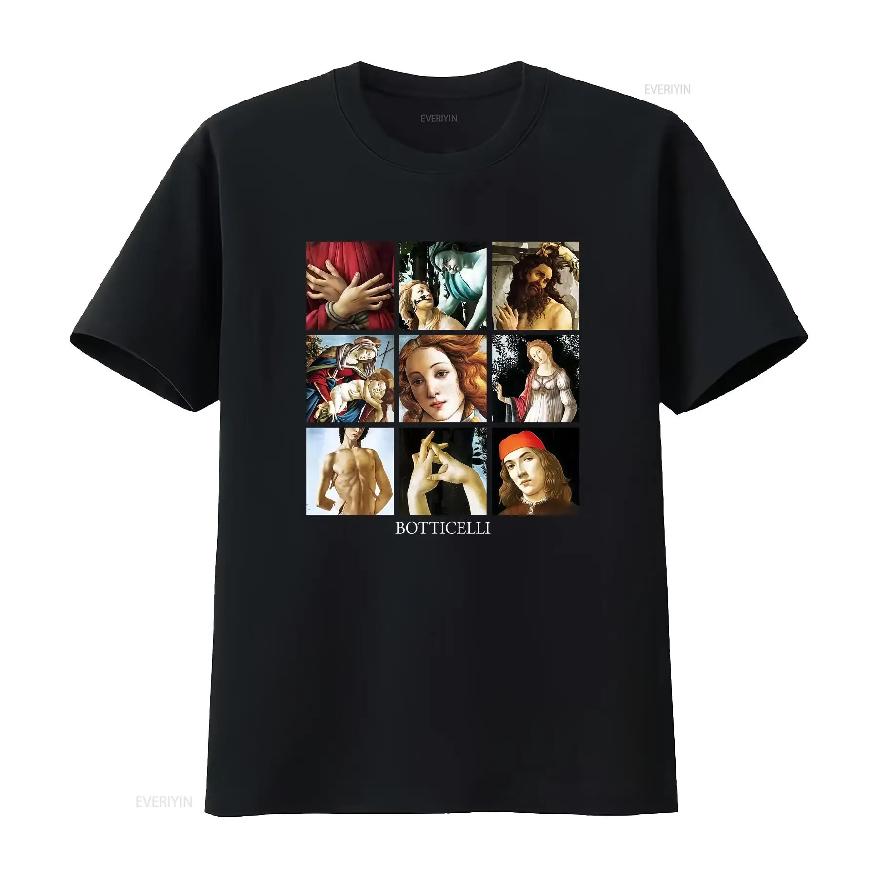 Men'S Fashion History - Botticelli Details T-shirt Kunstgeschiedenis vintage Gewassen