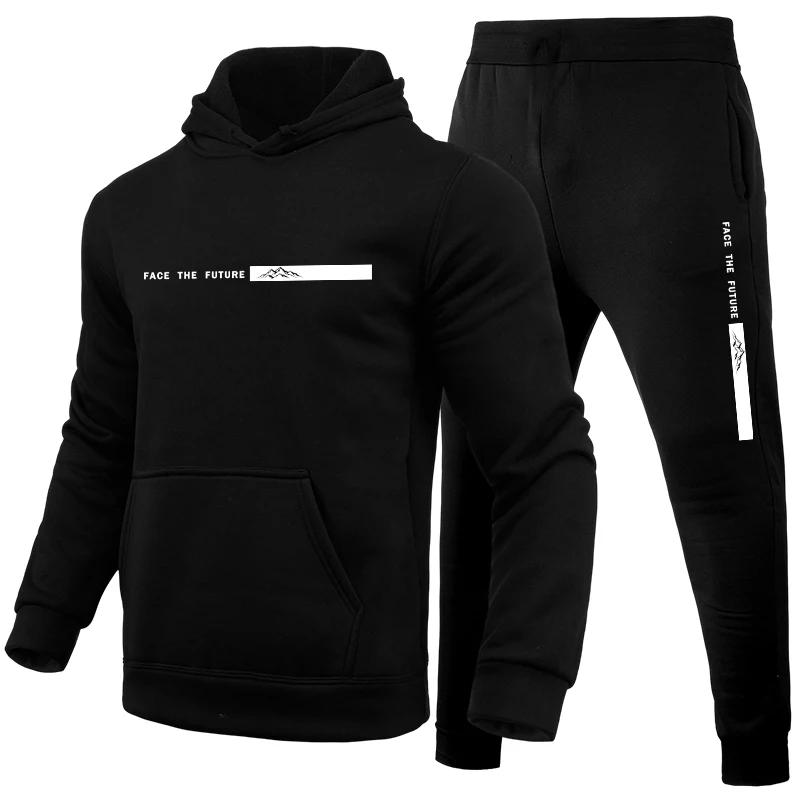 Men'S Fashion Hoodies - Heren trainingspak met print, casual hooded