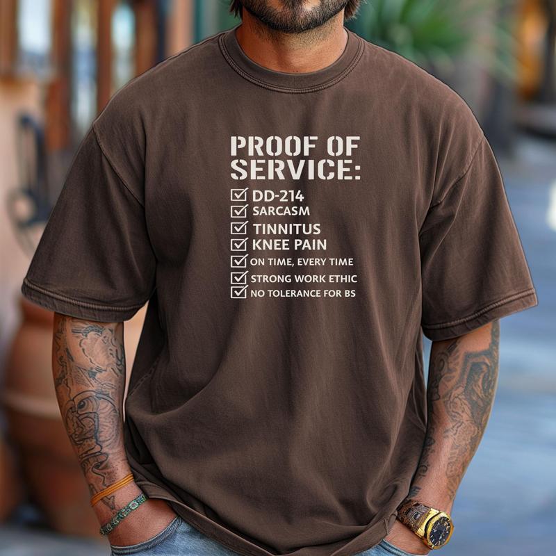 Military Shirt Men - Militaire dienstverledenbewijs DD-214 Veteranencontrolelijst T-shirt