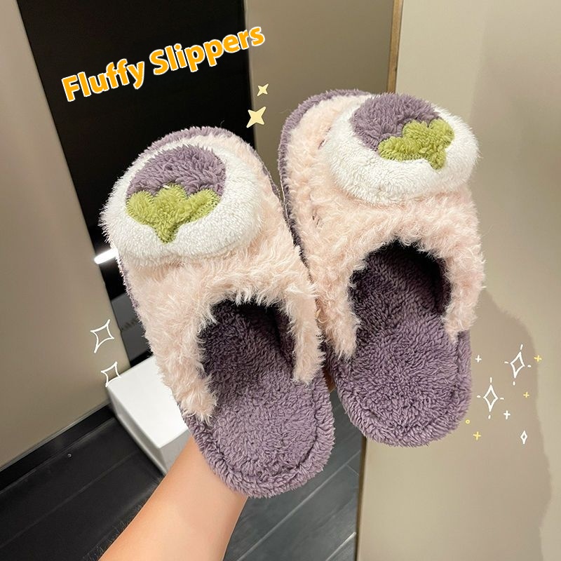 Men'S Fashion Houses - Vrouwen pluizige katoenen pantoffels Winter Cartoon