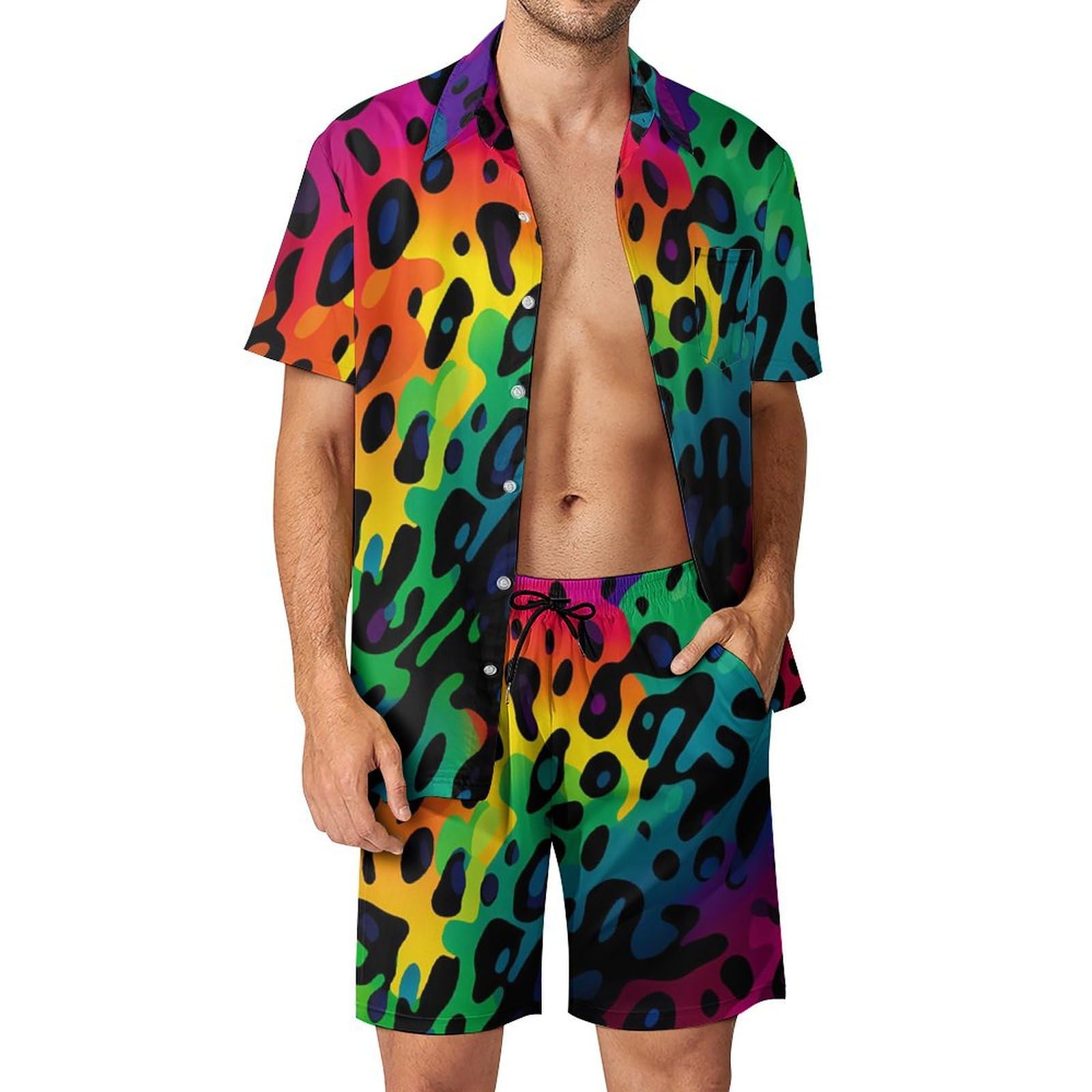 Mens Fashion Wear - Zomer onregelmatige geometrische 3D print heren