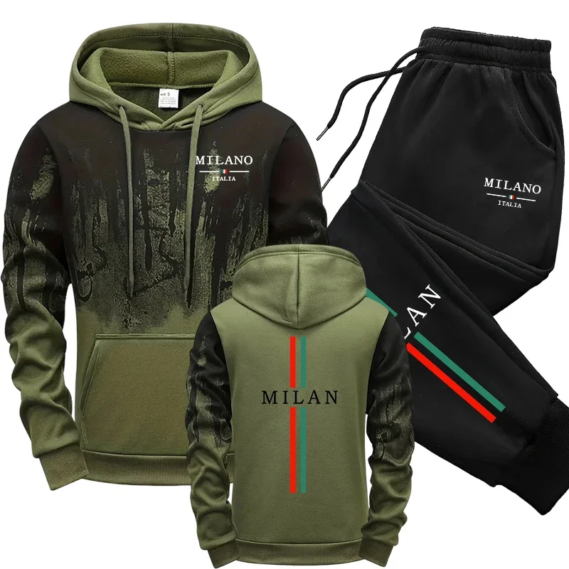 Men'S Fashion Hoodies - Herfst Winter Trainingspak Italië Mode Hoodie