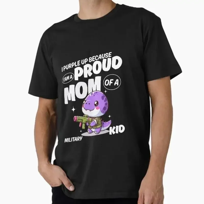 Military Shirt Men - Paars T-shirt met de tekst 'Proud