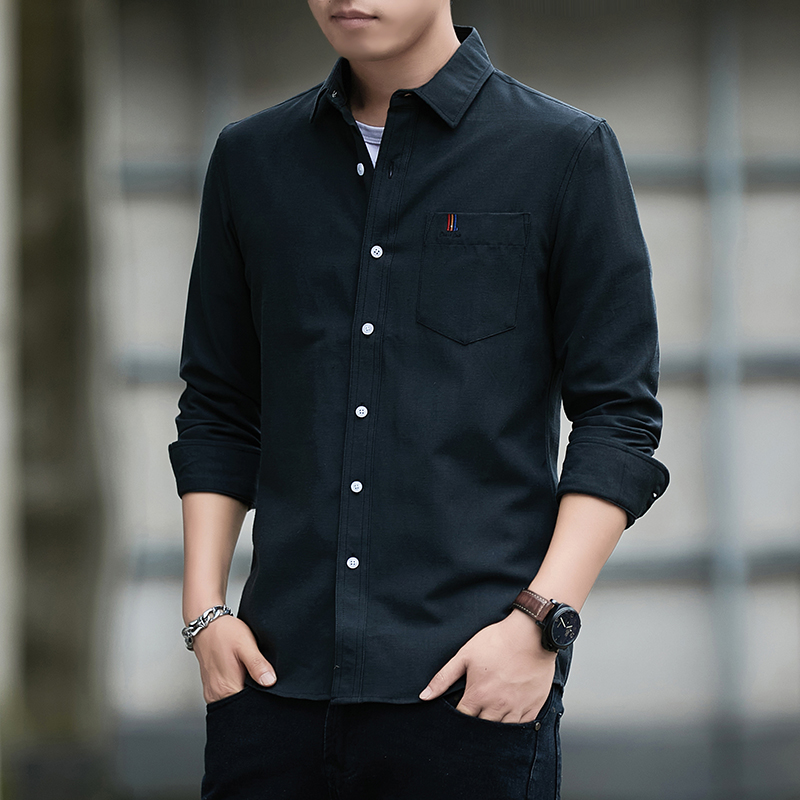 Linen Shirt Summer - Sportjack met lange mouwen Linnen herenoverhemden