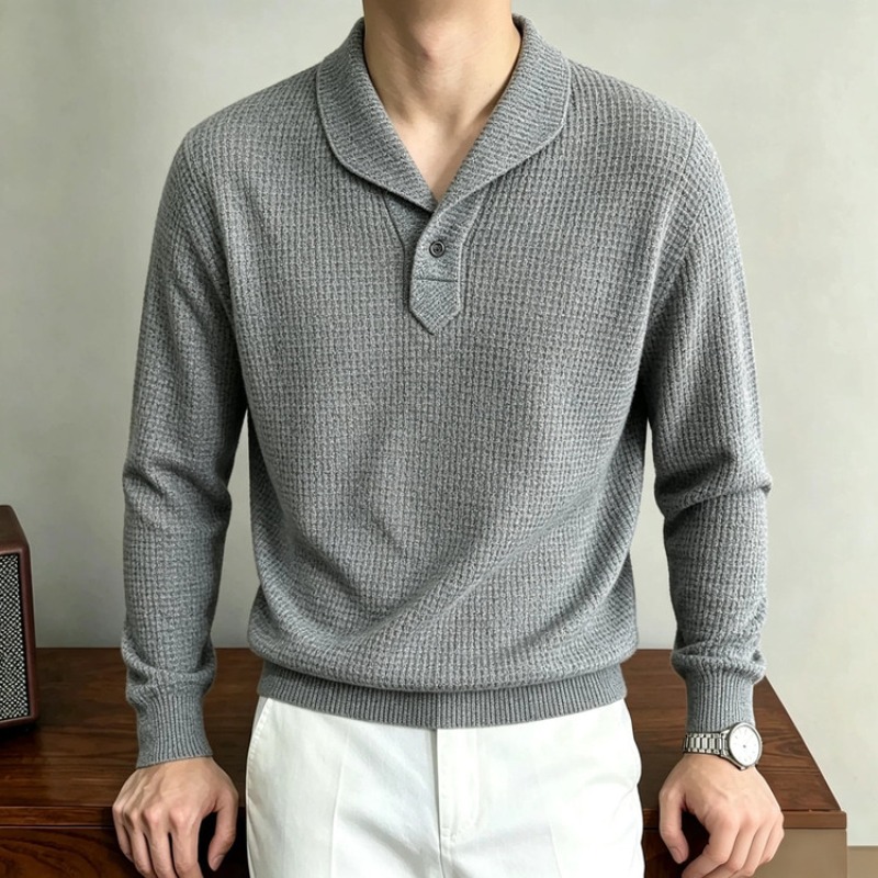 Polo Shirt Slim - Nieuw herenpoloshirt met lange mouwen |