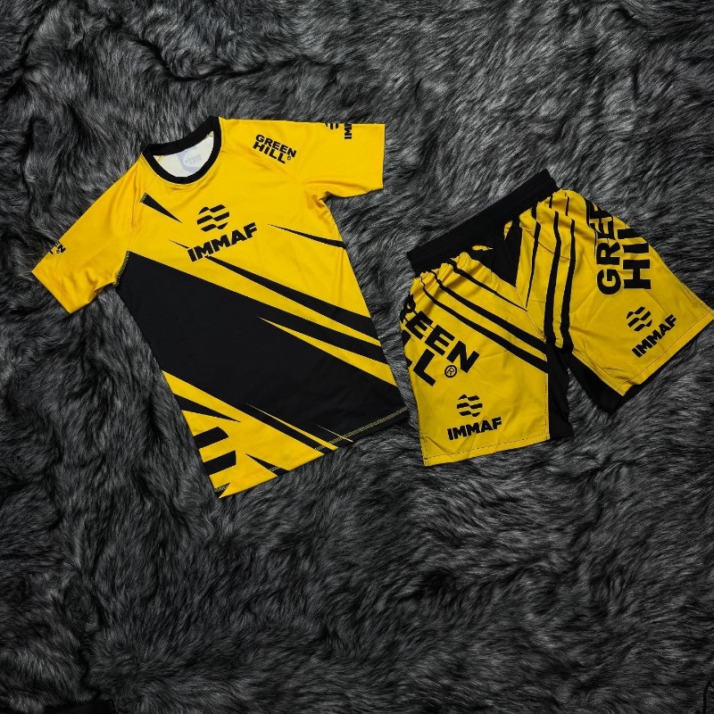 Military Shirt Men - 2026 Nieuwe IMMAF Sportset Heren Zwart