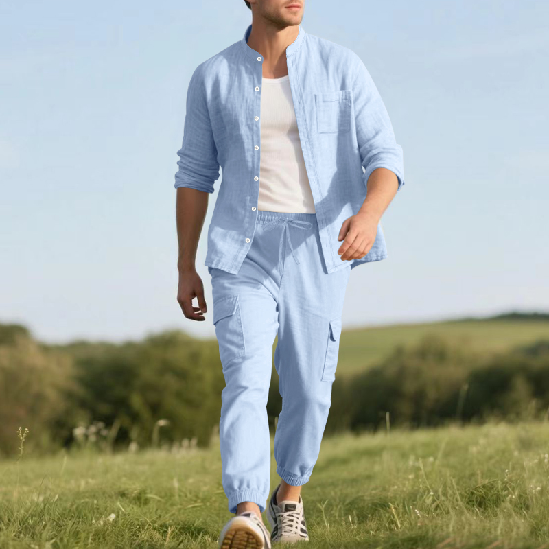 Heren linnen ademende tweedeli - Linen Shirt Summer recensie en prijs