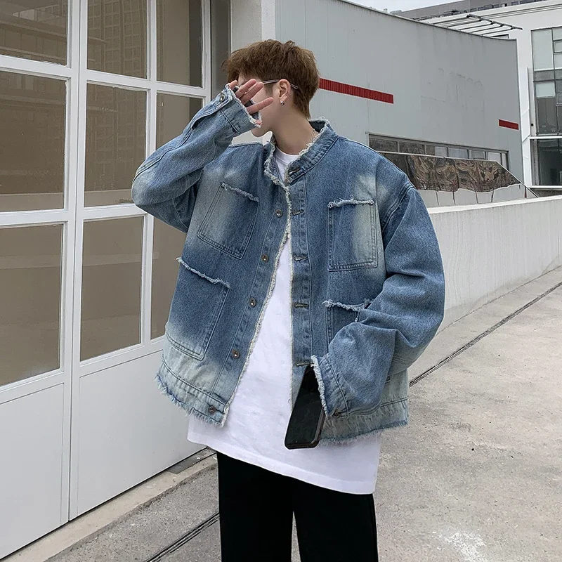 Amerikaanse Retro Hip Pop Raw  - Mens Fashion Denim Jacket recensie en prijs