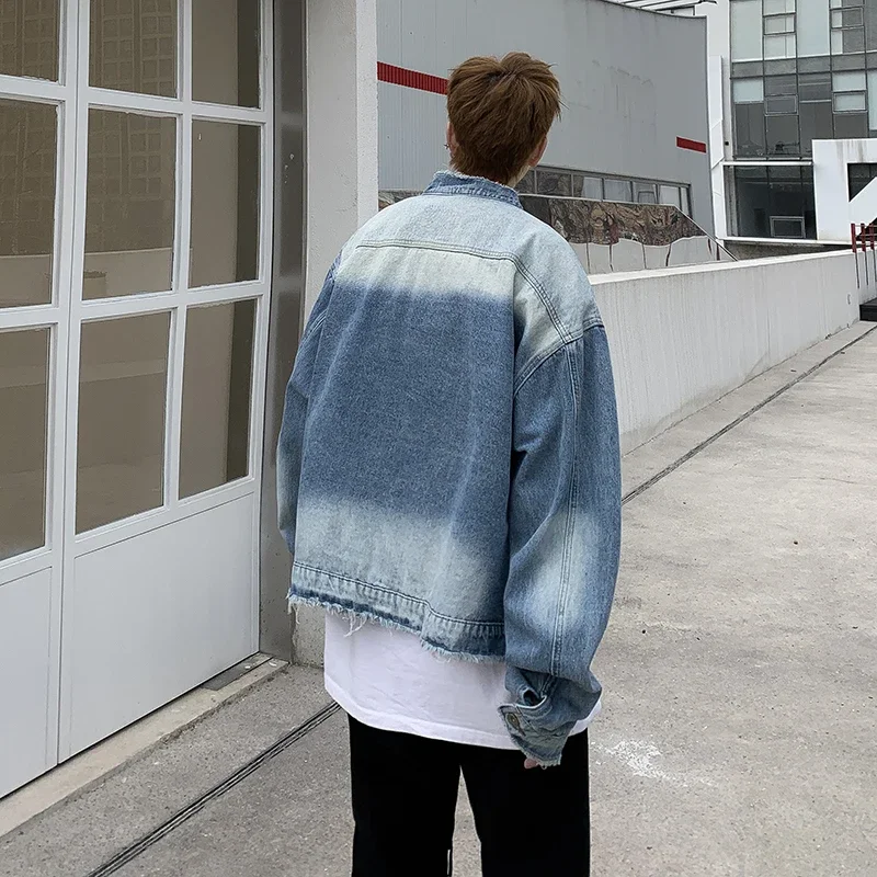 Amerikaanse Retro Hip Pop Raw  - Mens Fashion Denim Jacket recensie en prijs