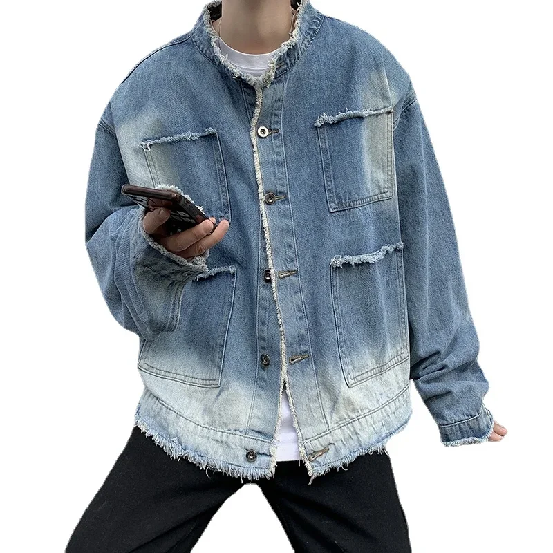 Amerikaanse Retro Hip Pop Raw  - Mens Fashion Denim Jacket recensie en prijs
