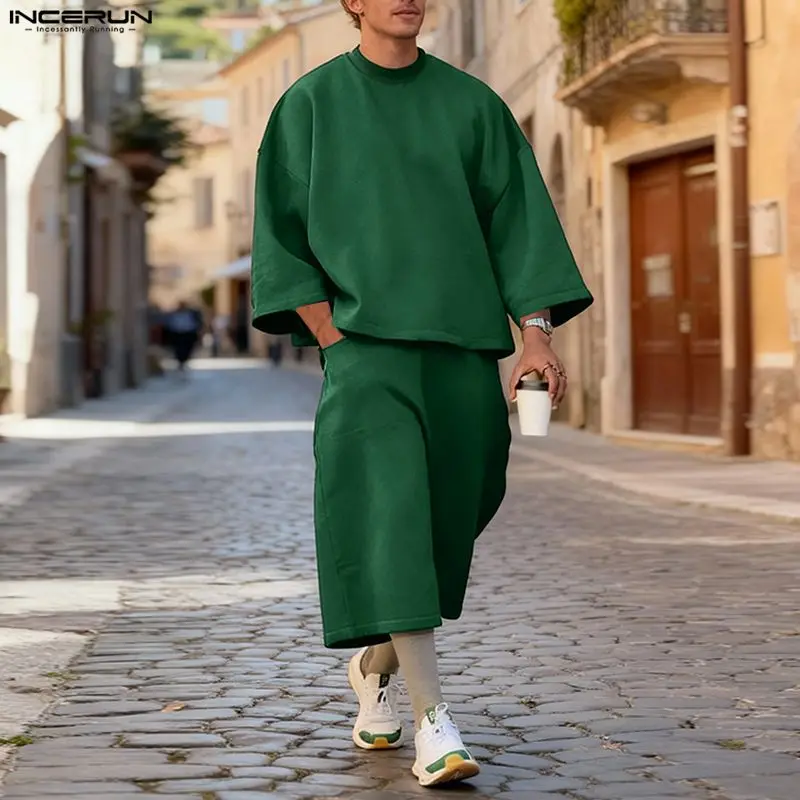 INCERUN Mannen Sets Effen Kleu - Mens Fashion Style recensie en prijs