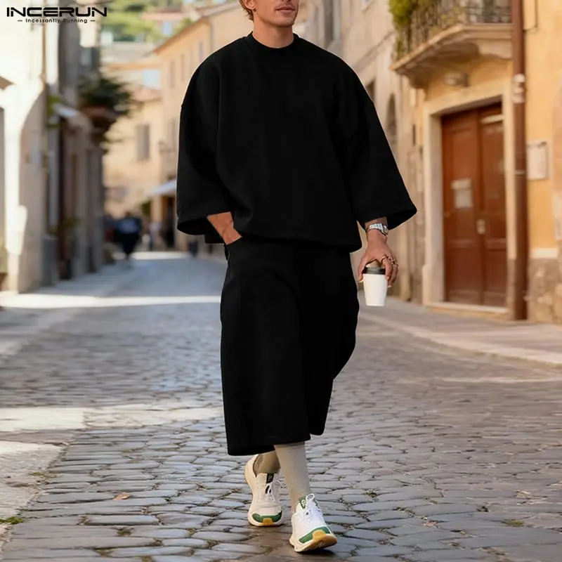 INCERUN Mannen Sets Effen Kleu - Mens Fashion Style recensie en prijs