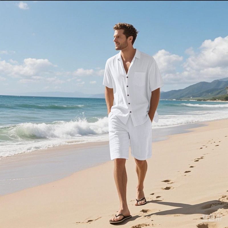 Heren linnenmix camp collar ov - Linen Shirt Summer recensie en prijs