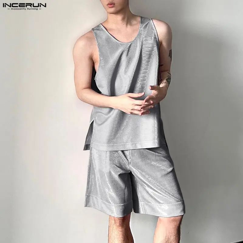 INCERUN Heren Sets Glanzend Ef - Mens Fashion Summer recensie en prijs