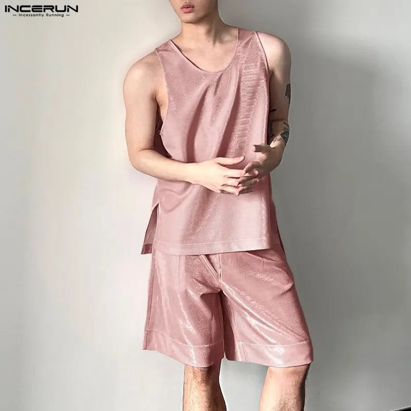 INCERUN Heren Sets Glanzend Ef - Mens Fashion Summer recensie en prijs