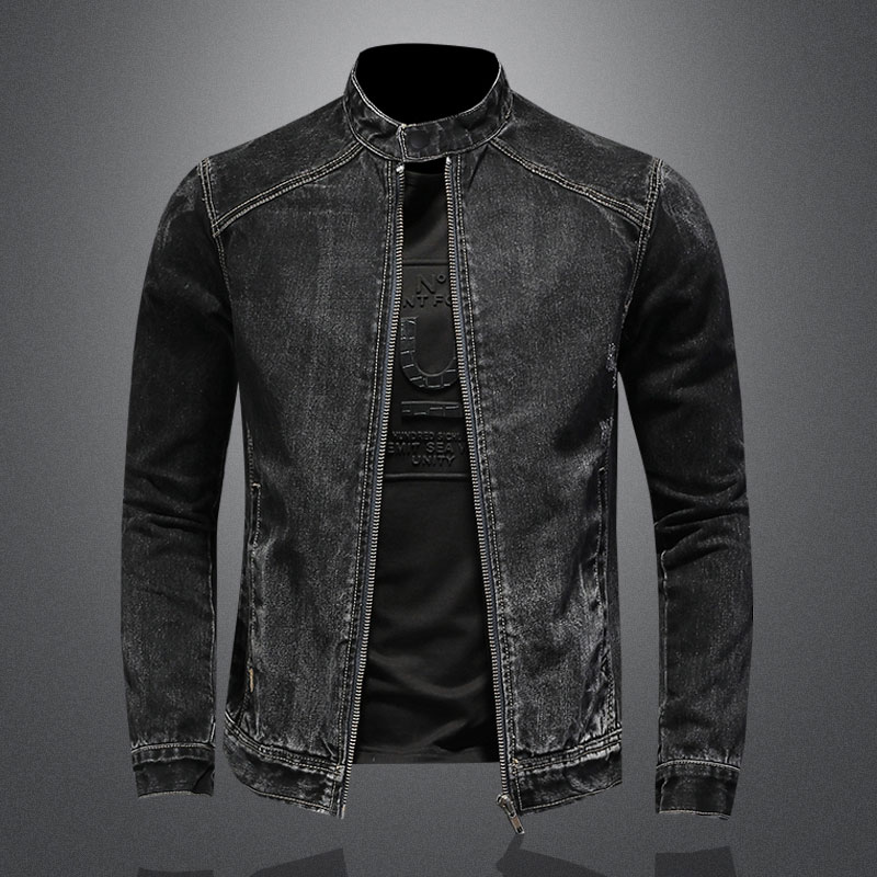 Heren Vintage Opstaande Kraag  - Mens Fashion Denim Jacket recensie en prijs