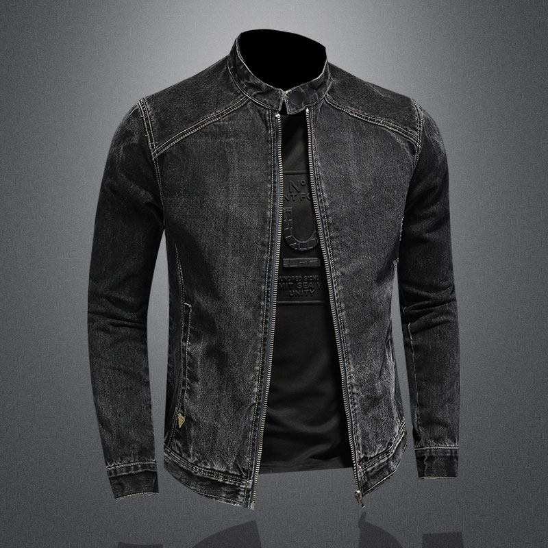 Heren Vintage Opstaande Kraag  - Mens Fashion Denim Jacket recensie en prijs