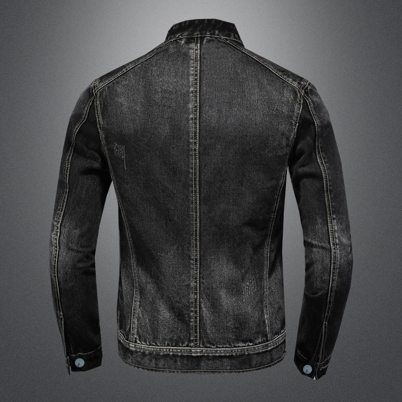 Heren Vintage Opstaande Kraag  - Mens Fashion Denim Jacket recensie en prijs
