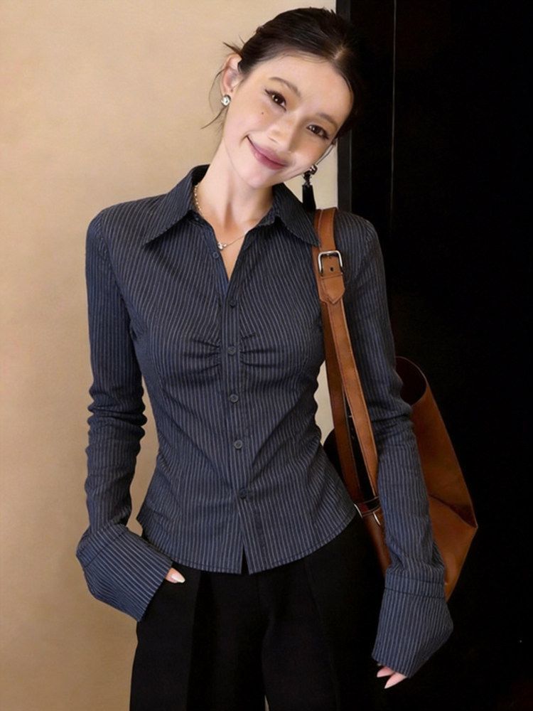 Marineblauw gestreept blouse m - Polo Shirt Slim recensie en prijs