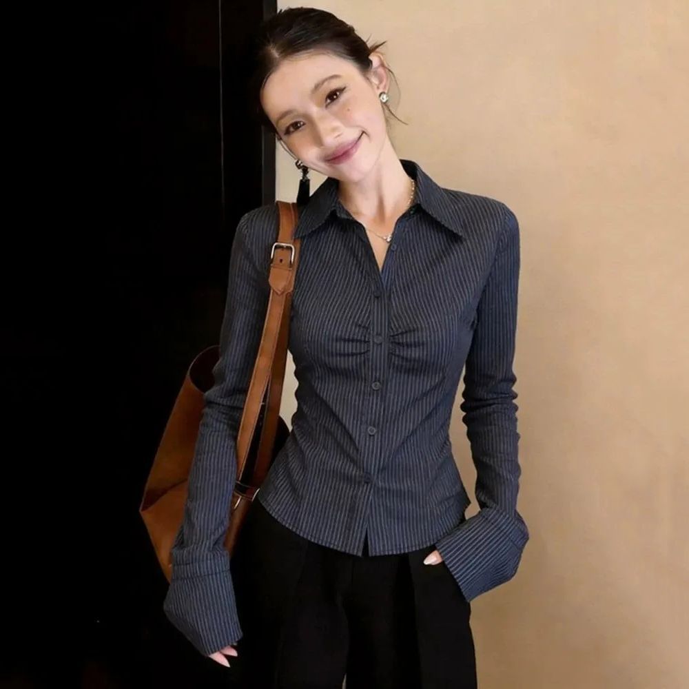 Marineblauw gestreept blouse m - Polo Shirt Slim recensie en prijs
