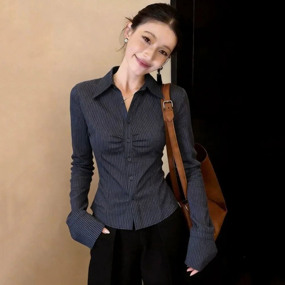 Marineblauw gestreept blouse m - Polo Shirt Slim recensie en prijs