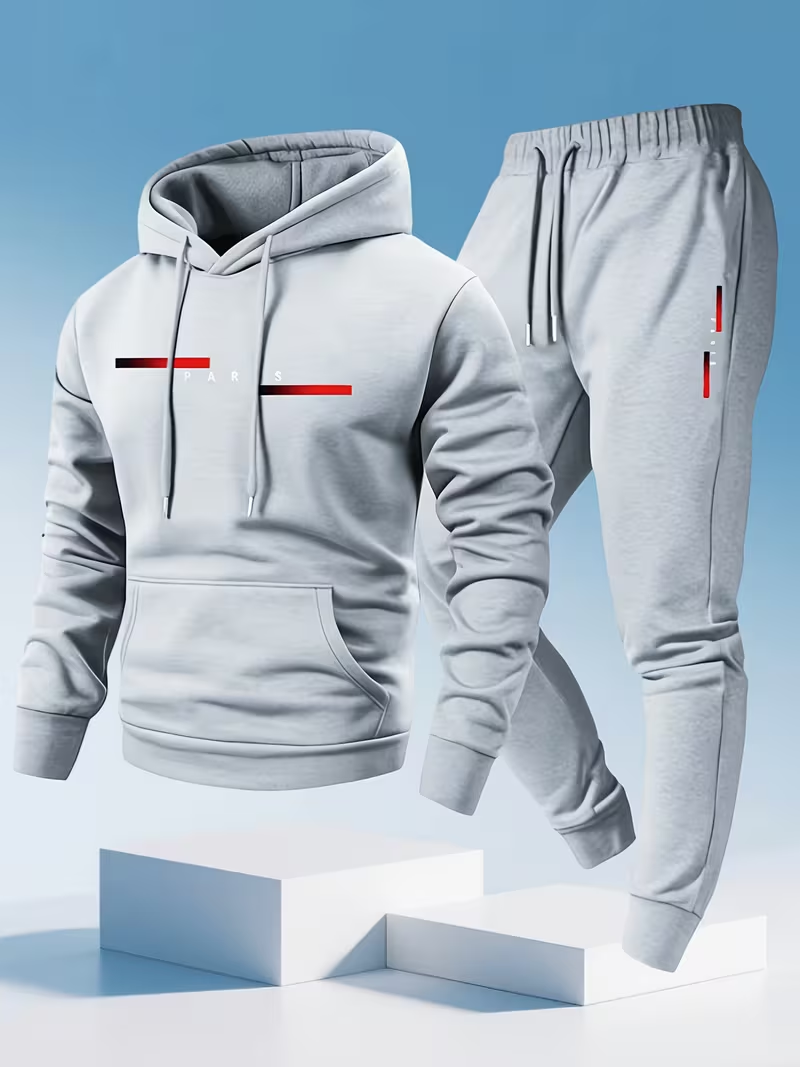 Herenset met trendy letterprin - Men'S Fashion Hoodies recensie en prijs
