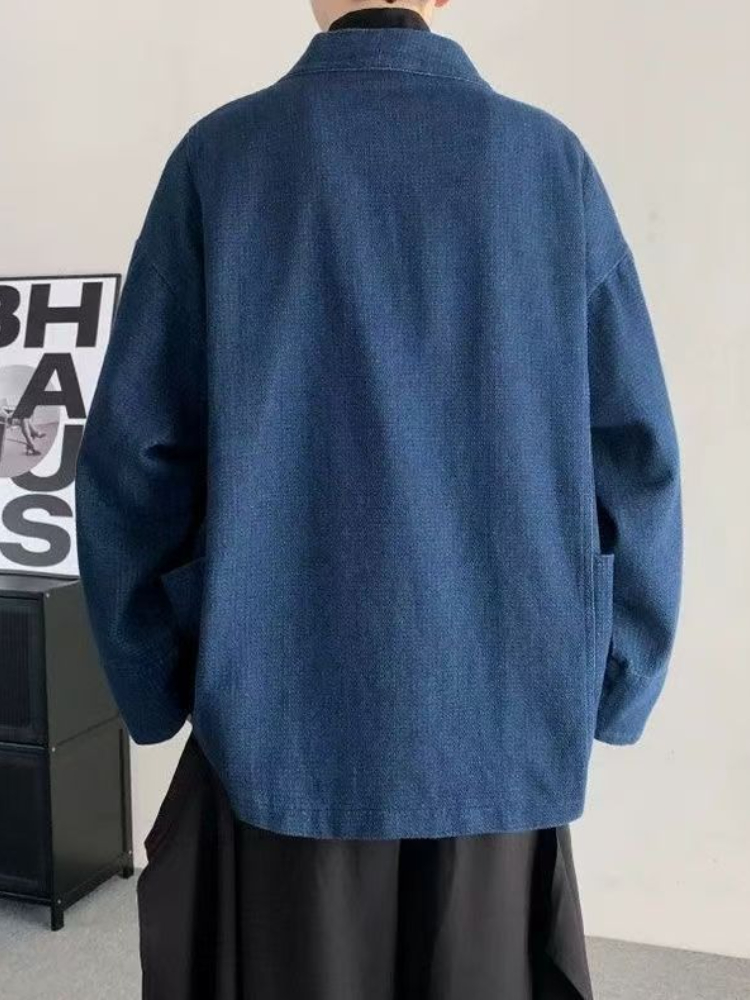 Vintage Japanse stijl denim ja - Mens Fashion Denim Jacket recensie en prijs