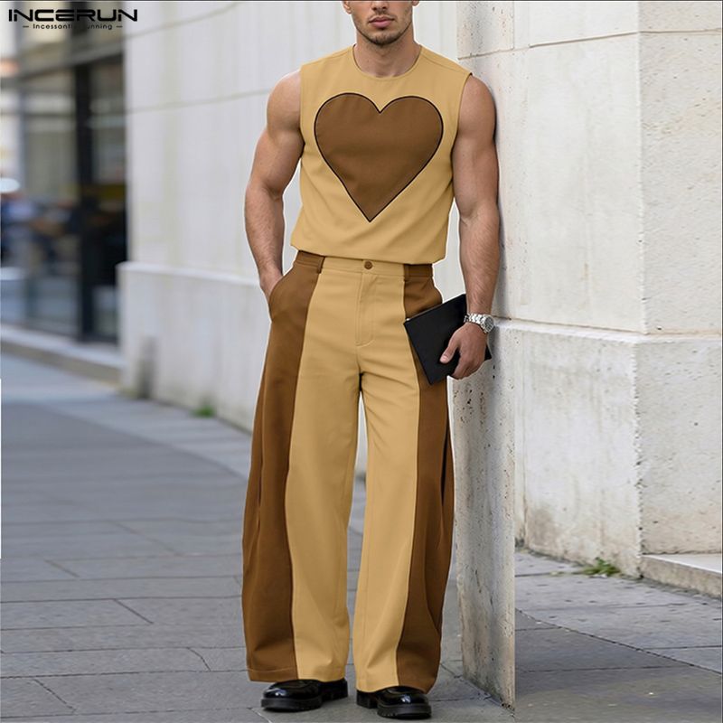 INCERUN Herensets Patchwork Kl - Mens Fashion Summer recensie en prijs