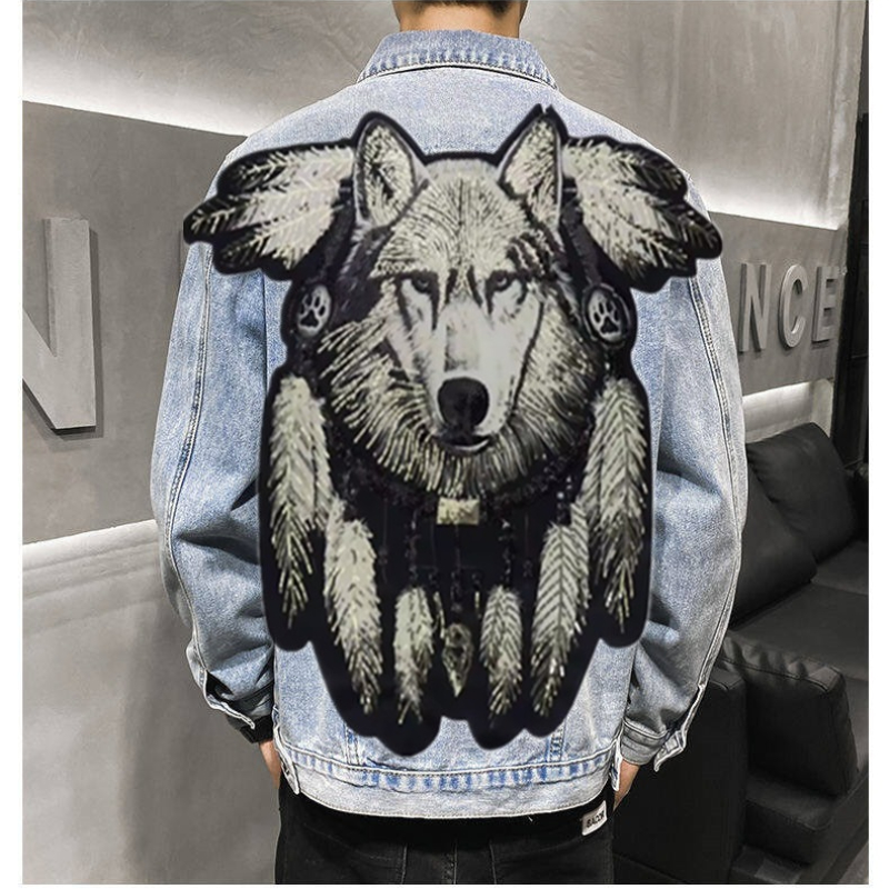 Amerika Vintage Zware Wolf Geb - Mens Fashion Denim Jacket recensie en prijs