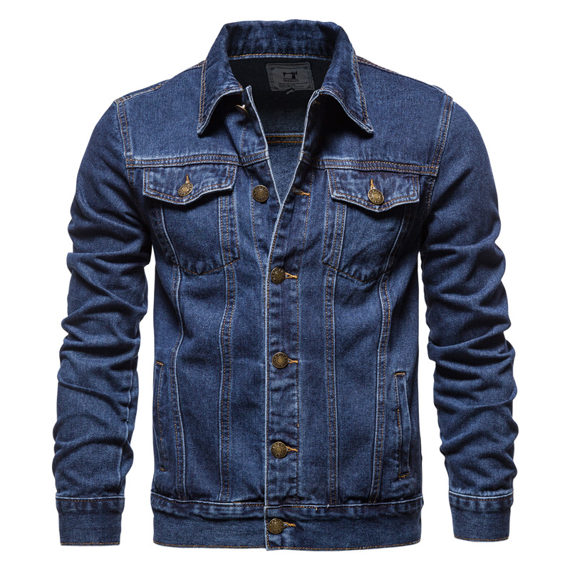 2025 Herfst Mannen Solid Denim - Mens Fashion Denim Jacket recensie en prijs