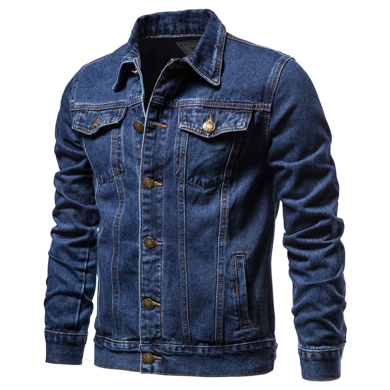 2025 Herfst Mannen Solid Denim - Mens Fashion Denim Jacket recensie en prijs