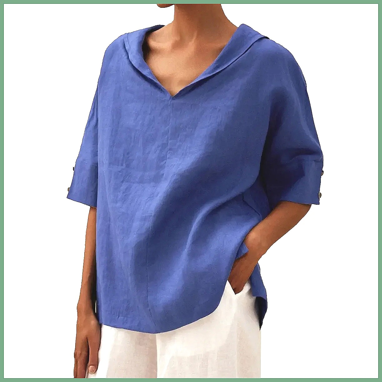 Losvallend katoenen linnen ove - Linen Shirt Summer recensie en prijs